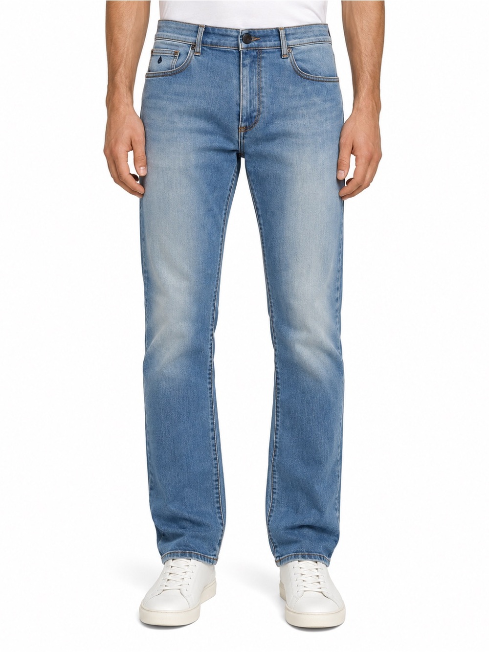 Luciano Barbera Light Blue Stretch 5-Pocket Jeans 38 Made in Italy